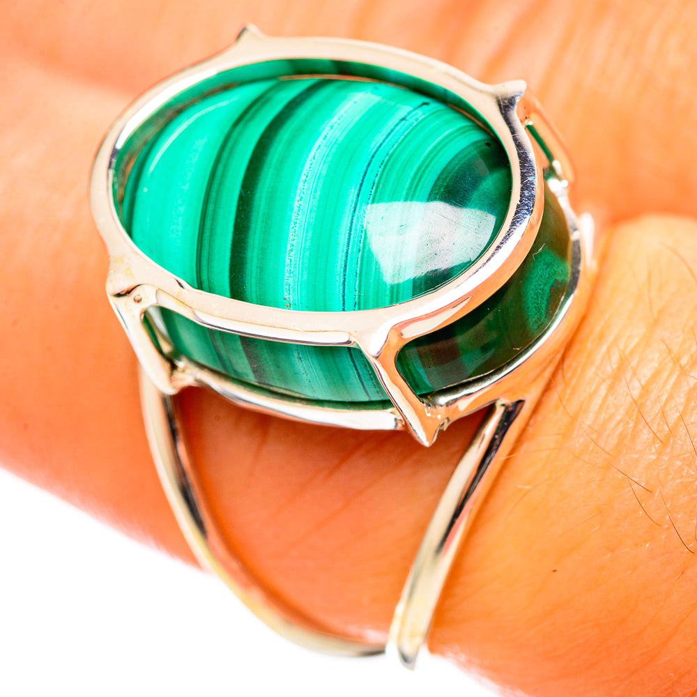 Malachite Rings handcrafted by Anasilvercos - RING114340
