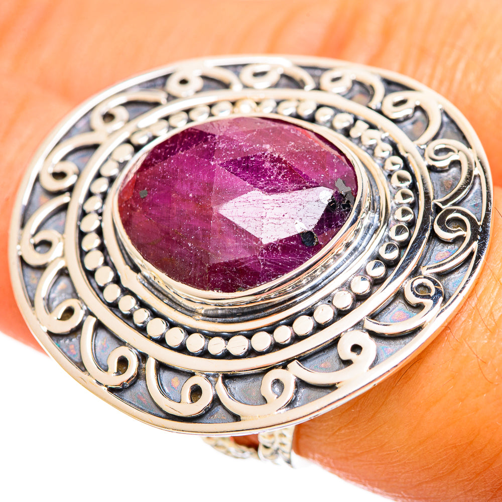 Ruby Fuchsite Rings handcrafted by Anasilvercos - RING114346