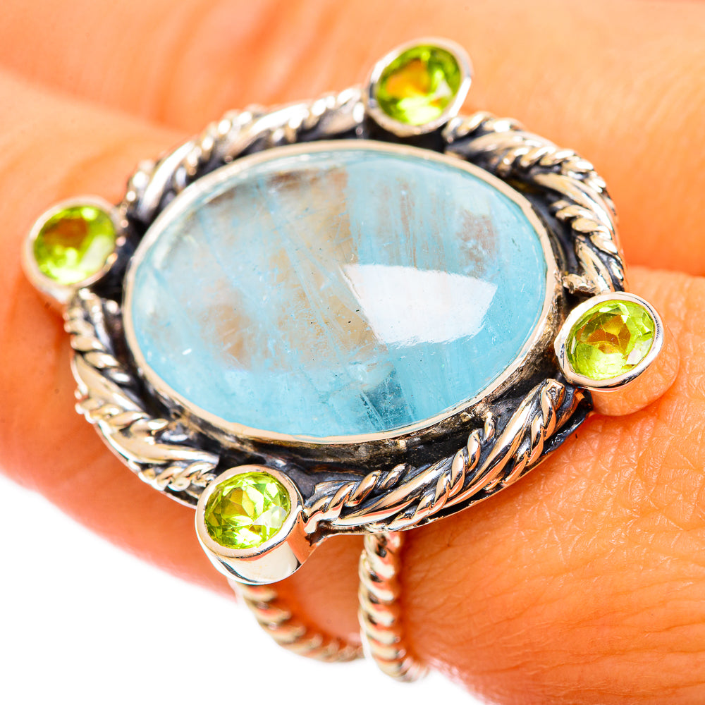 Aquamarine Rings handcrafted by Anasilvercos - RING114358