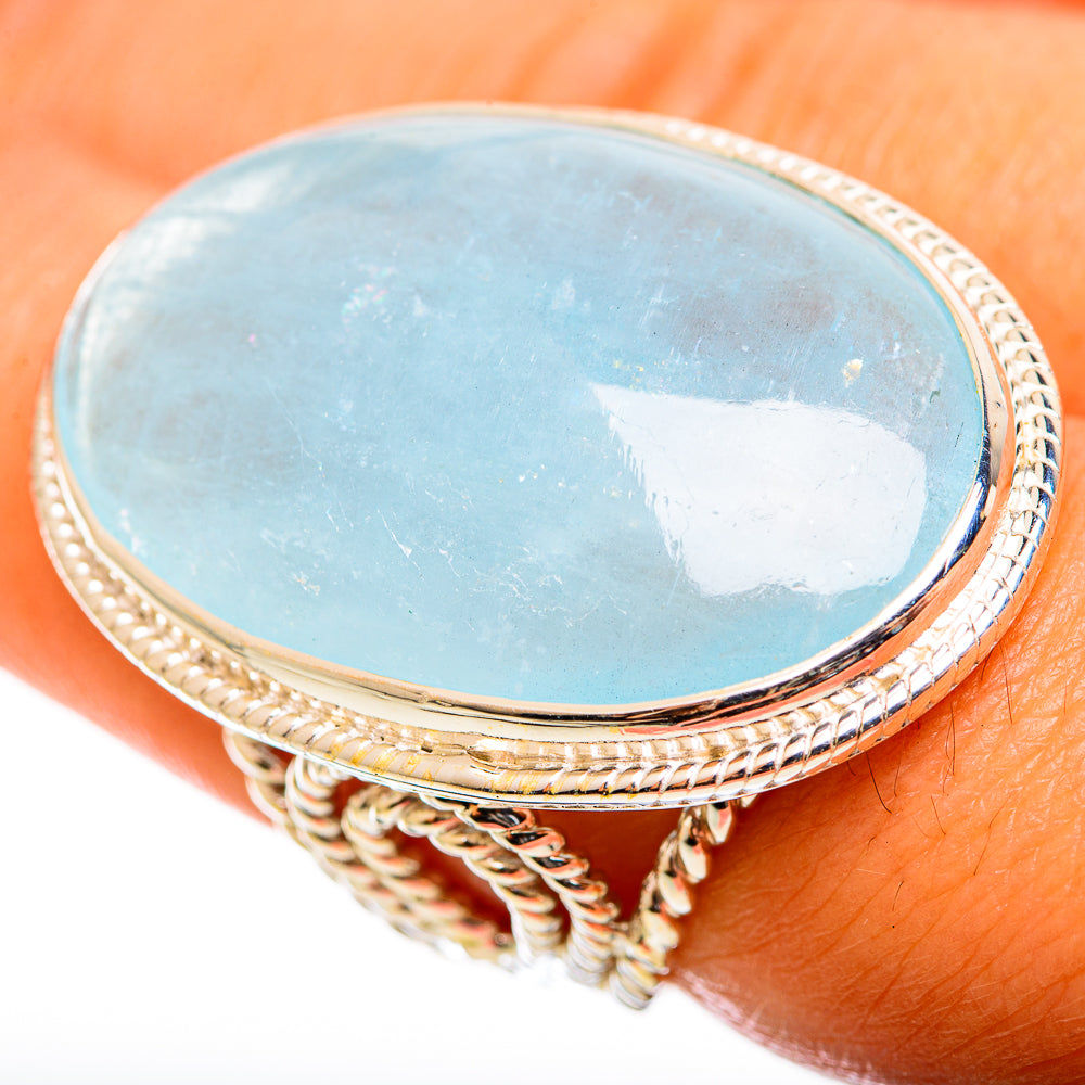 Aquamarine Rings handcrafted by Anasilvercos - RING114363