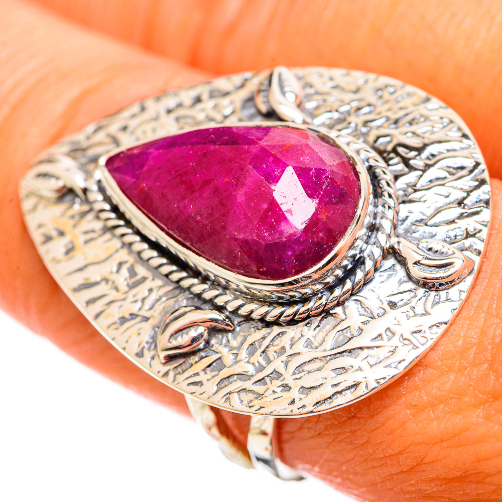 Ruby Fuchsite Rings handcrafted by Anasilvercos - RING114365