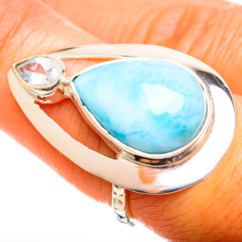 Larimar Rings handcrafted by Anasilvercos - RING114374