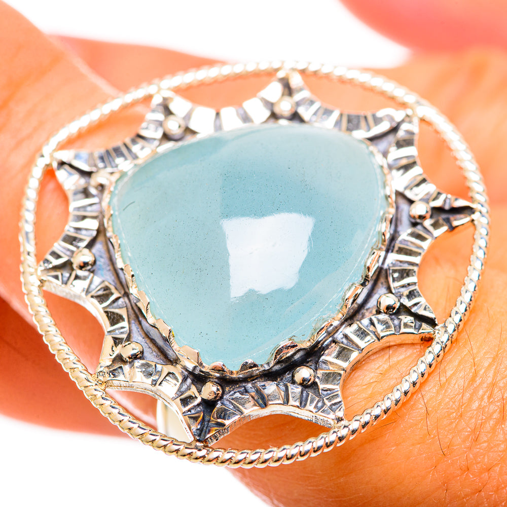 Aquamarine Rings handcrafted by Anasilvercos - RING114375