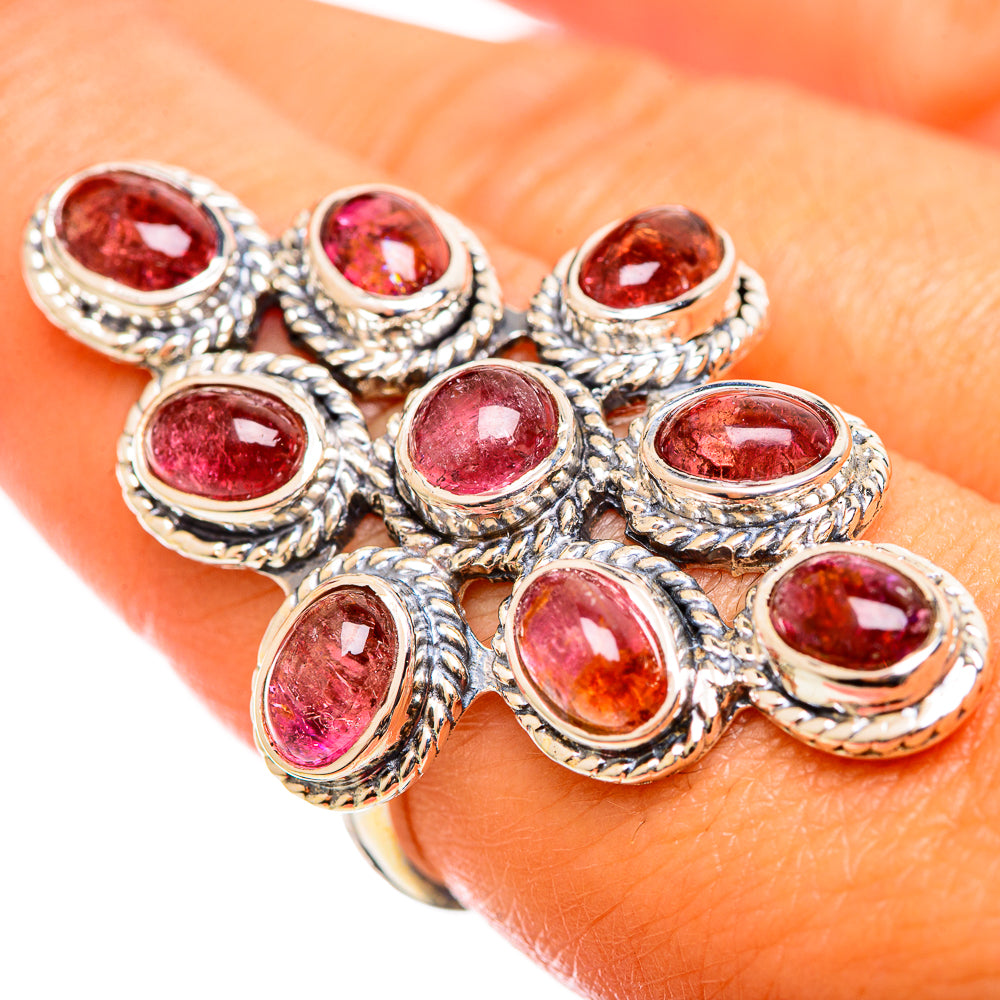 Pink Tourmaline Rings handcrafted by Anasilvercos - RING114381