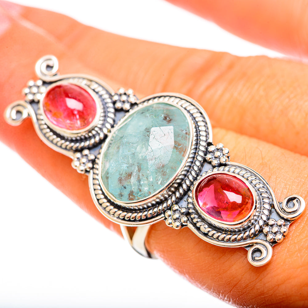 Aquamarine Rings handcrafted by Anasilvercos - RING114386
