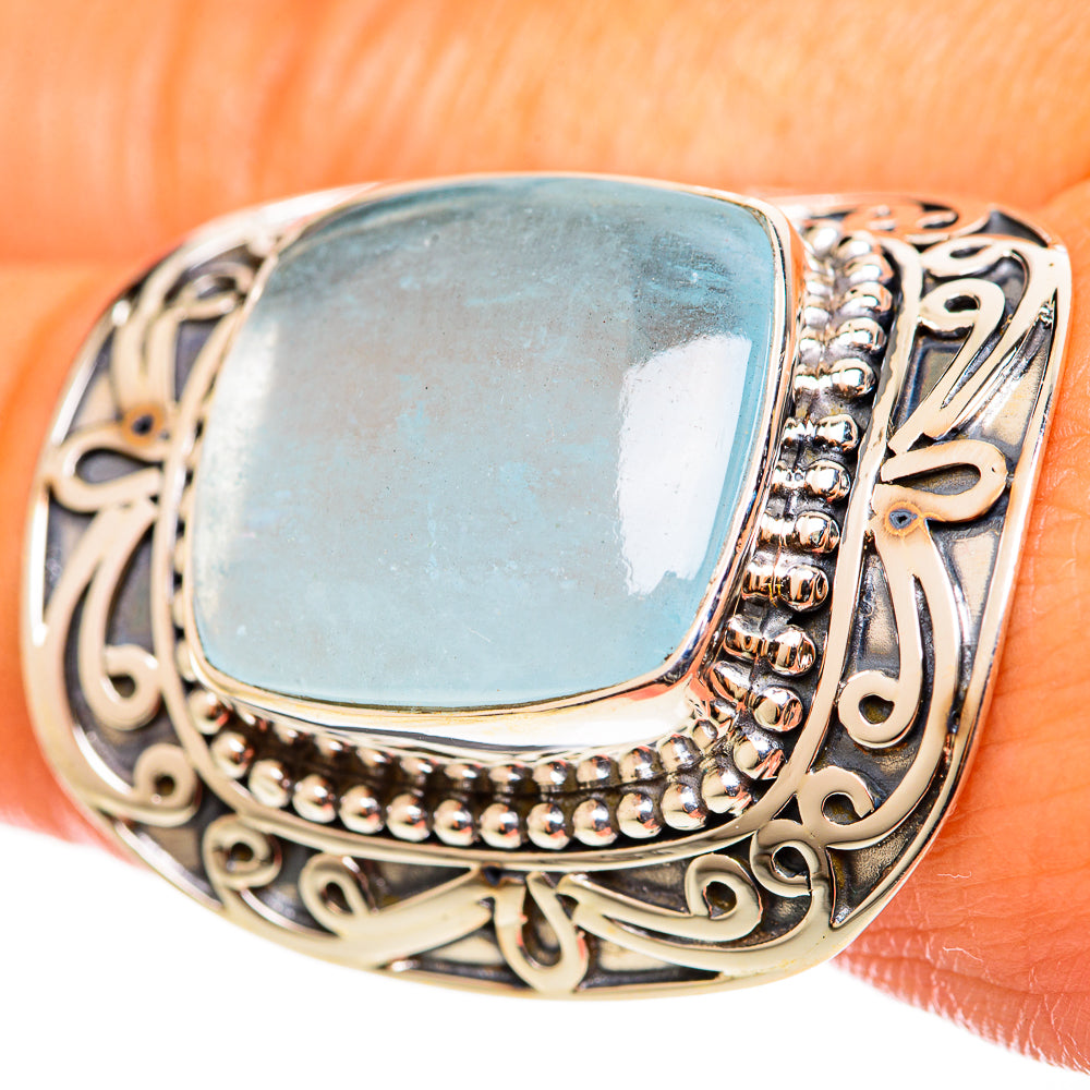 Aquamarine Rings handcrafted by Anasilvercos - RING114388