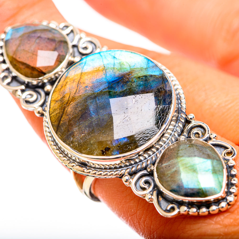 Labradorite Rings handcrafted by Anasilvercos - RING114389