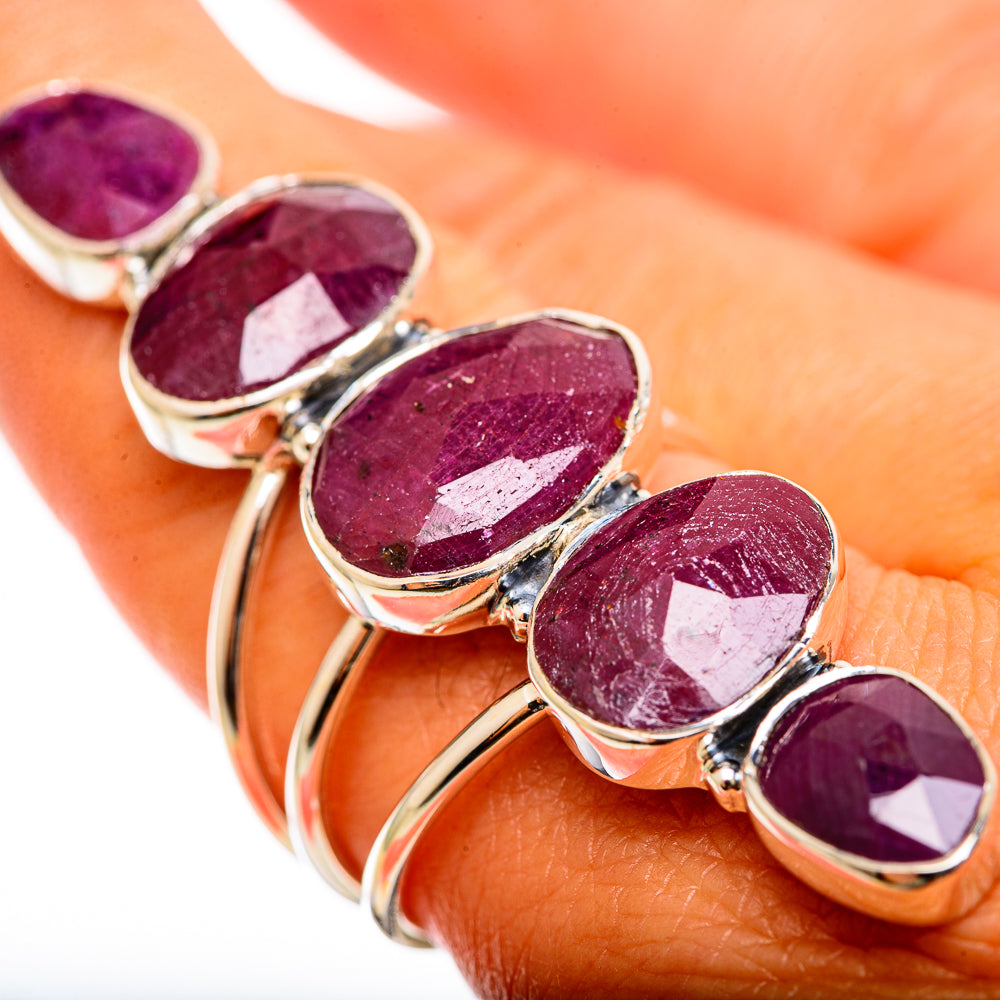 Ruby Fuchsite Rings handcrafted by Anasilvercos - RING114394