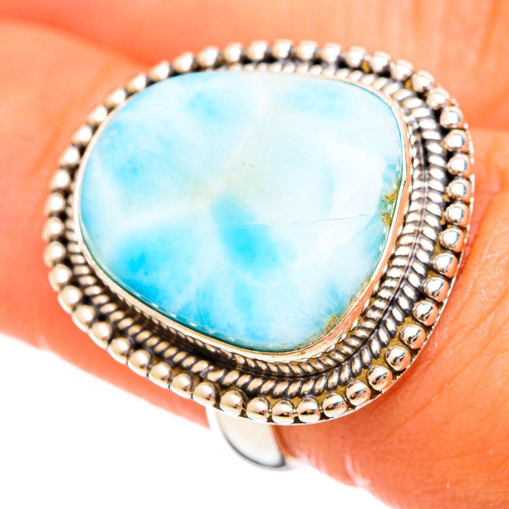 Larimar Rings handcrafted by Anasilvercos - RING114400
