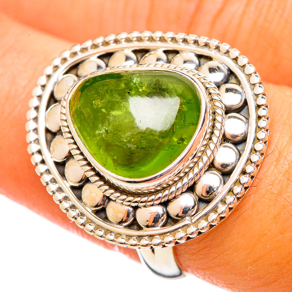 Peridot Rings handcrafted by Anasilvercos - RING114403