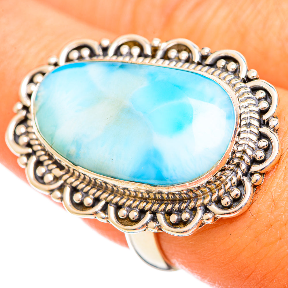 Larimar Rings handcrafted by Anasilvercos - RING114426