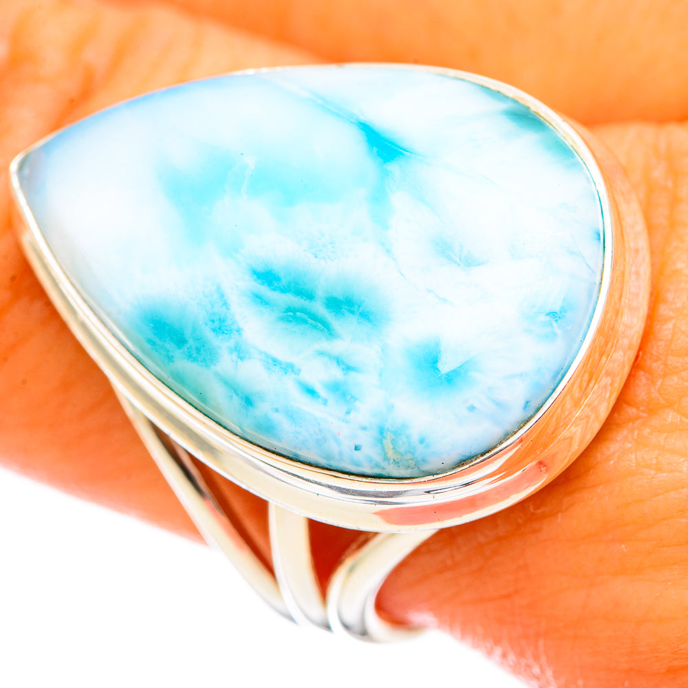Larimar Rings handcrafted by Anasilvercos - RING114428