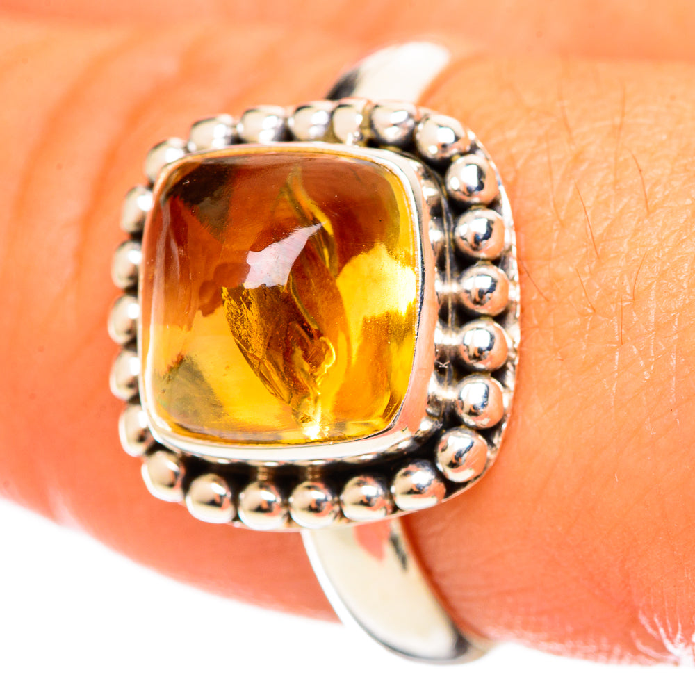Citrine Sugarloaf Rings handcrafted by Anasilvercos - RING114438