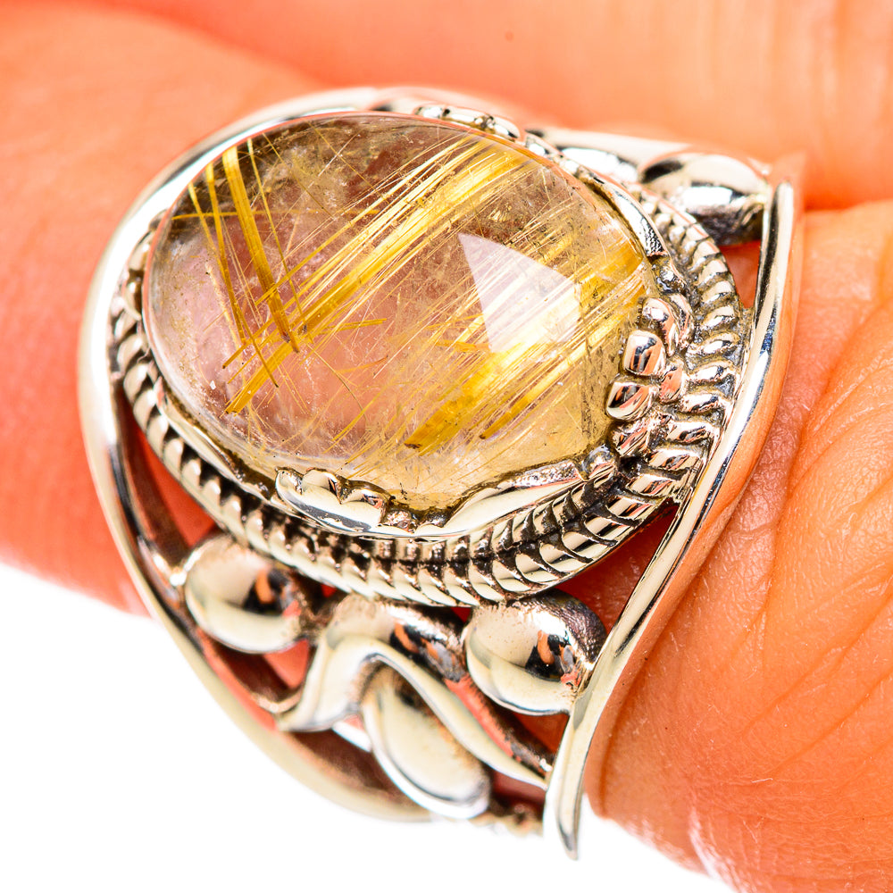 Rutilated Quartz Rings handcrafted by Anasilvercos - RING114449