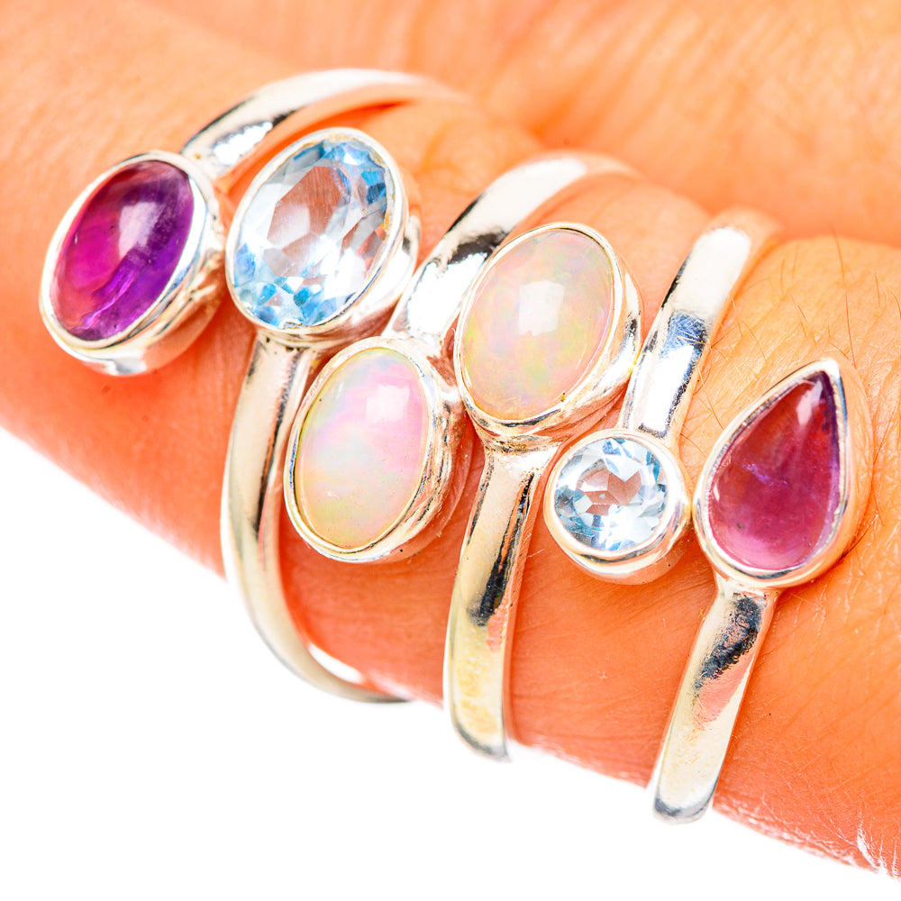 Ethiopian Opal Rings handcrafted by Anasilvercos - RING114454