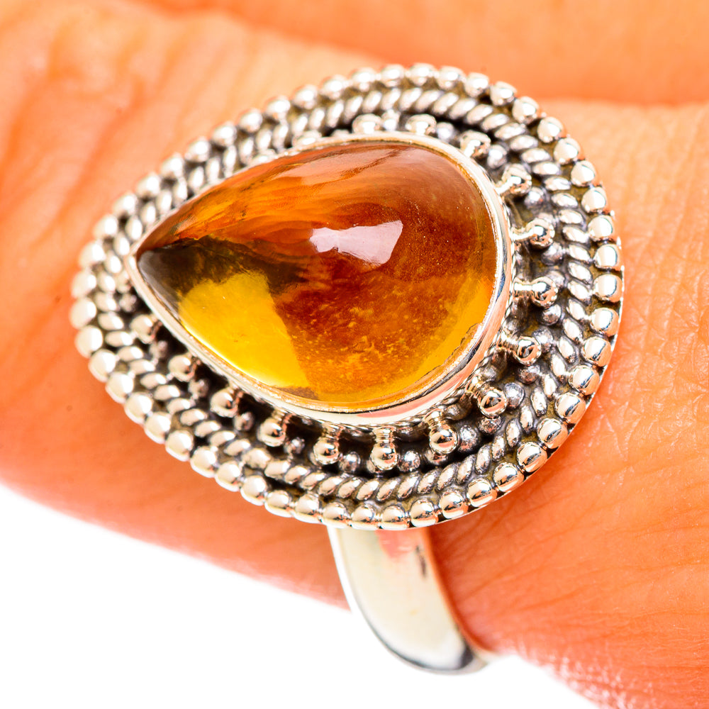 Citrine Sugarloaf Rings handcrafted by Anasilvercos - RING114466