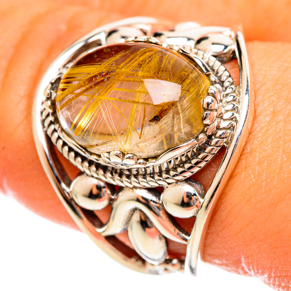 Rutilated Quartz Rings handcrafted by Anasilvercos - RING114480