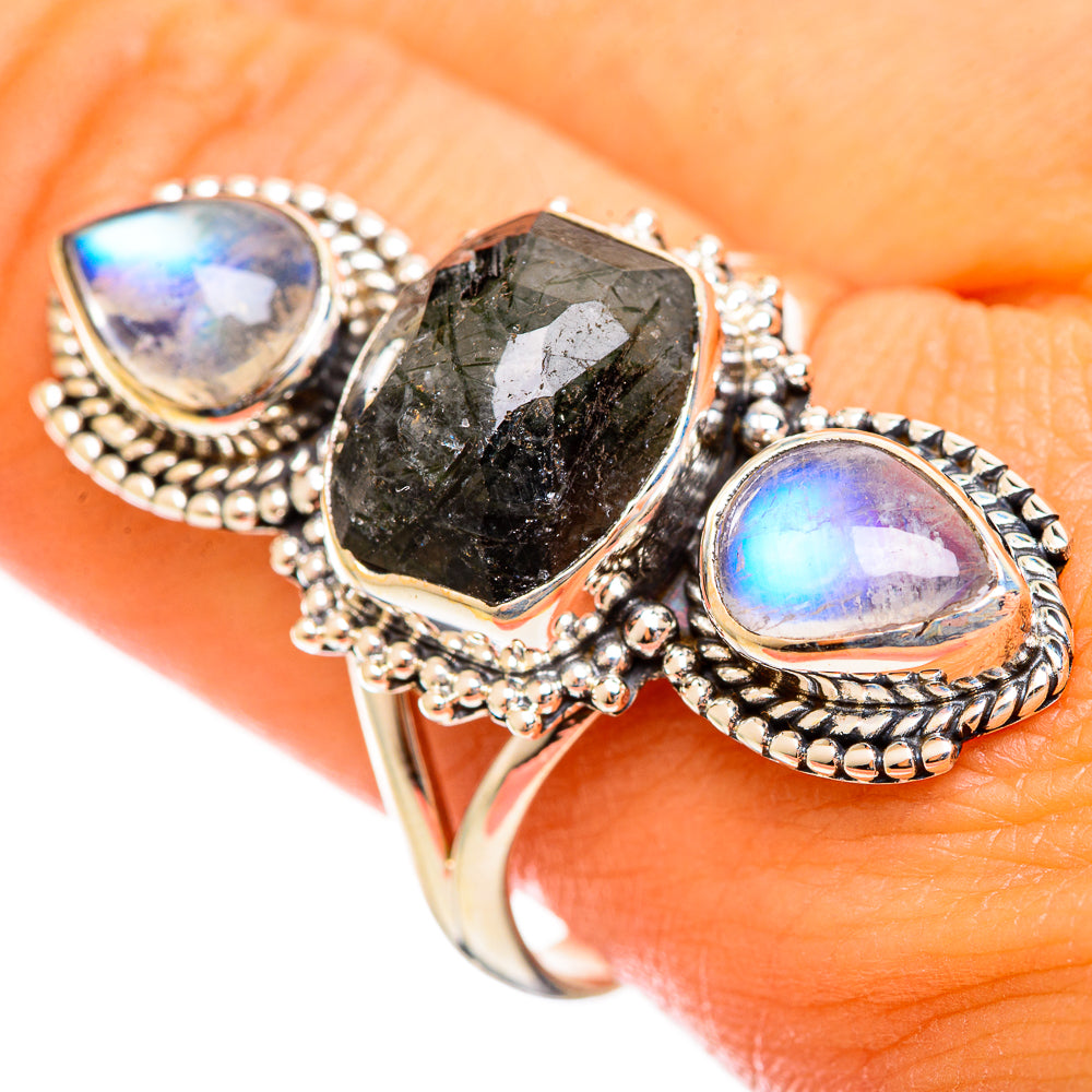 Tourmalinated Quartz Rings handcrafted by Anasilvercos - RING114481