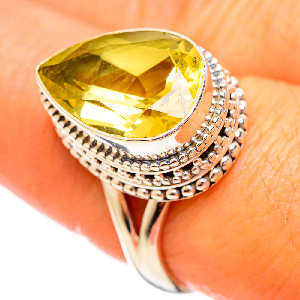Citrine Sugarloaf Rings handcrafted by Anasilvercos - RING114487