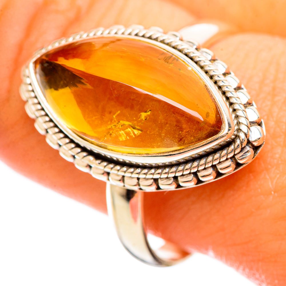Citrine Sugarloaf Rings handcrafted by Anasilvercos - RING114500