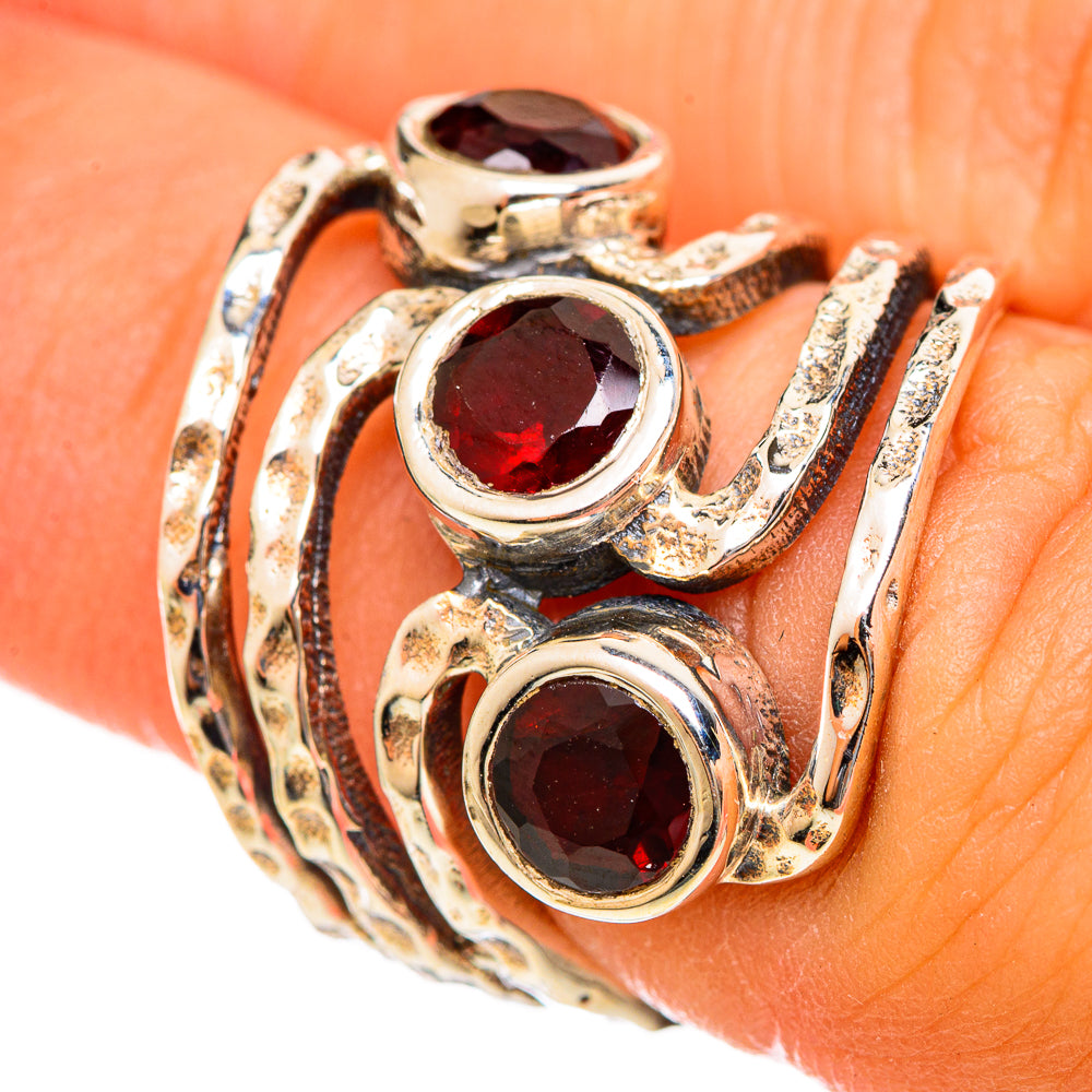 Garnet Rings handcrafted by Anasilvercos - RING114506