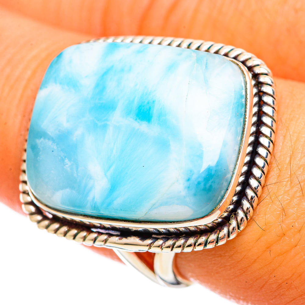 Larimar Rings handcrafted by Anasilvercos - RING114519