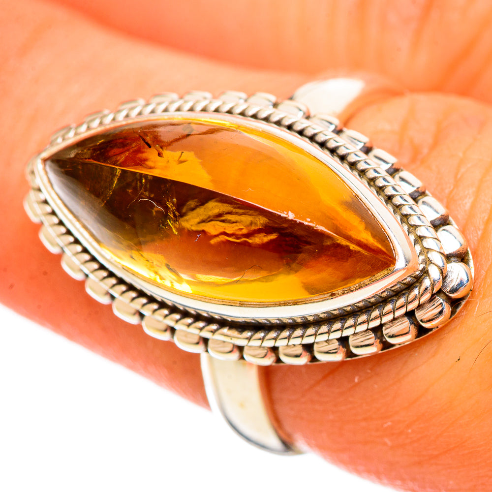 Citrine Sugarloaf Rings handcrafted by Anasilvercos - RING114526