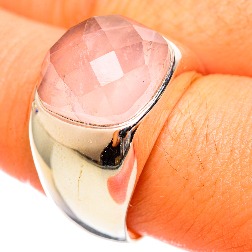 Rose Quartz Rings handcrafted by Anasilvercos - RING114530