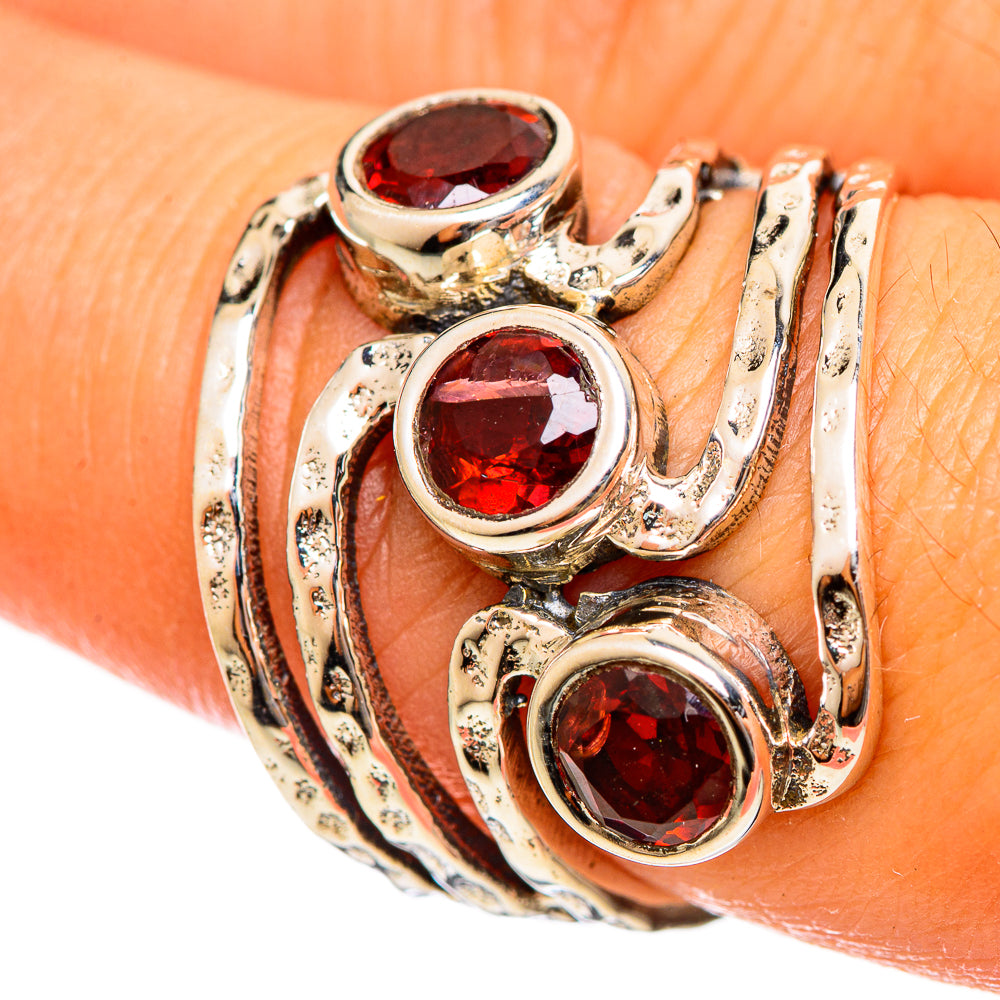 Garnet Rings handcrafted by Anasilvercos - RING114532