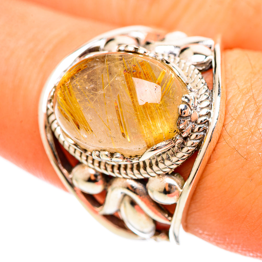 Rutilated Quartz Rings handcrafted by Anasilvercos - RING114538