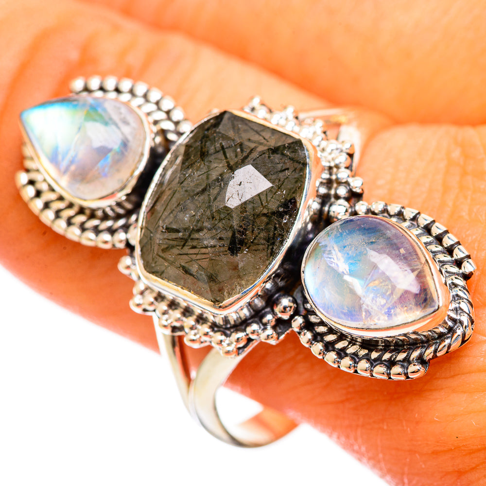 Tourmalinated Quartz Rings handcrafted by Anasilvercos - RING114539