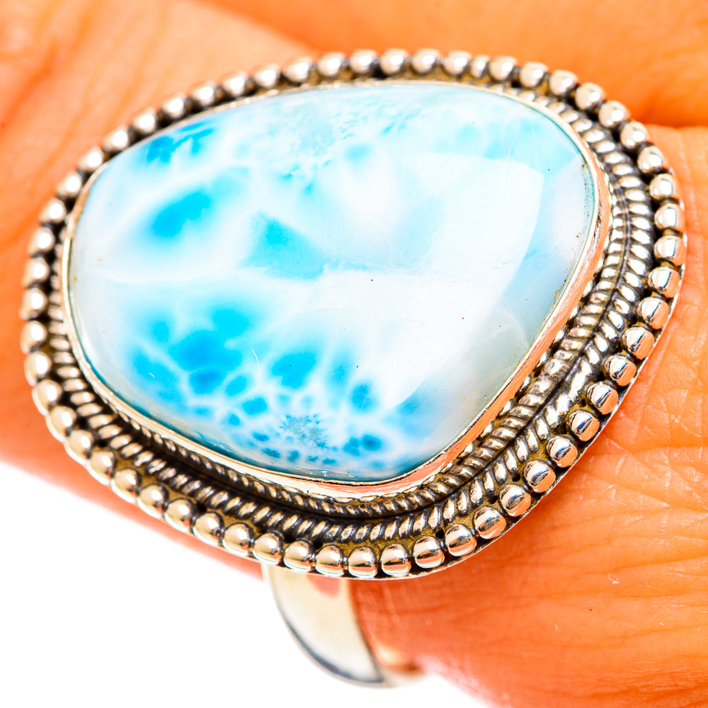Larimar Rings handcrafted by Anasilvercos - RING114549