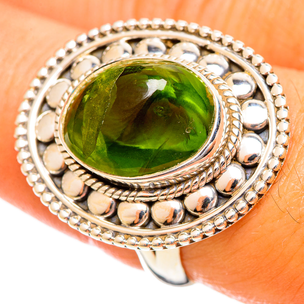Peridot Rings handcrafted by Anasilvercos - RING114553