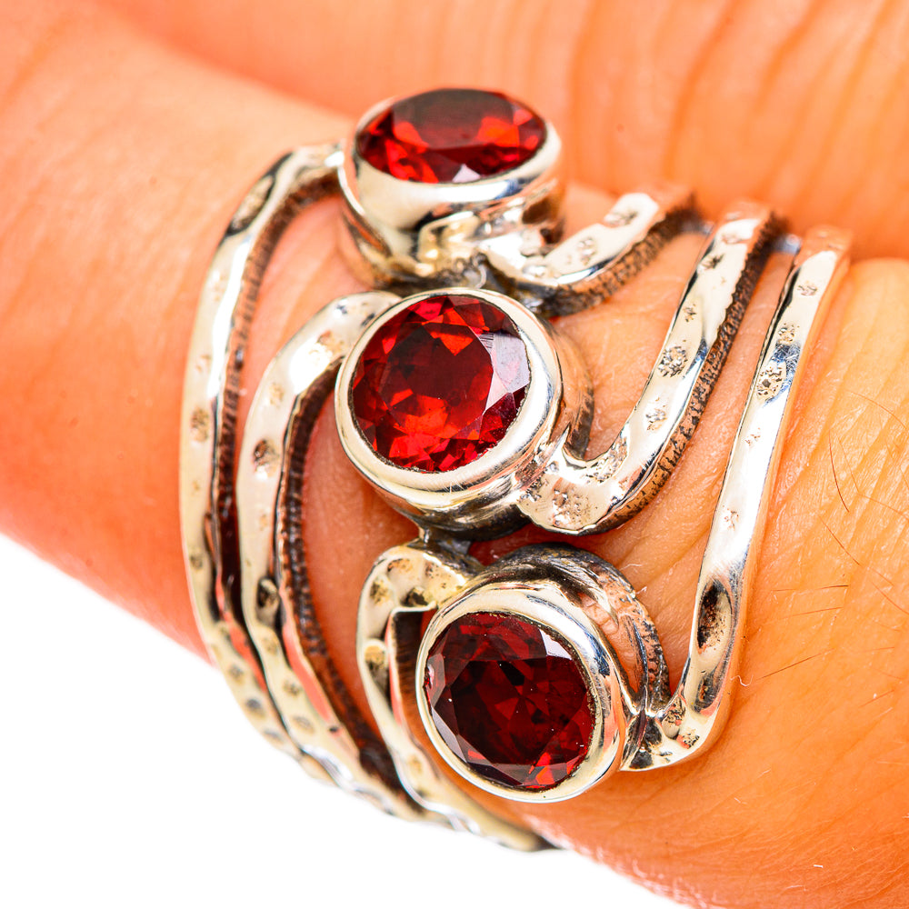 Garnet Rings handcrafted by Anasilvercos - RING114562
