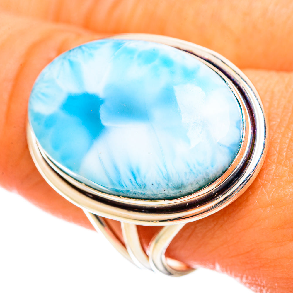 Larimar Rings handcrafted by Anasilvercos - RING114588