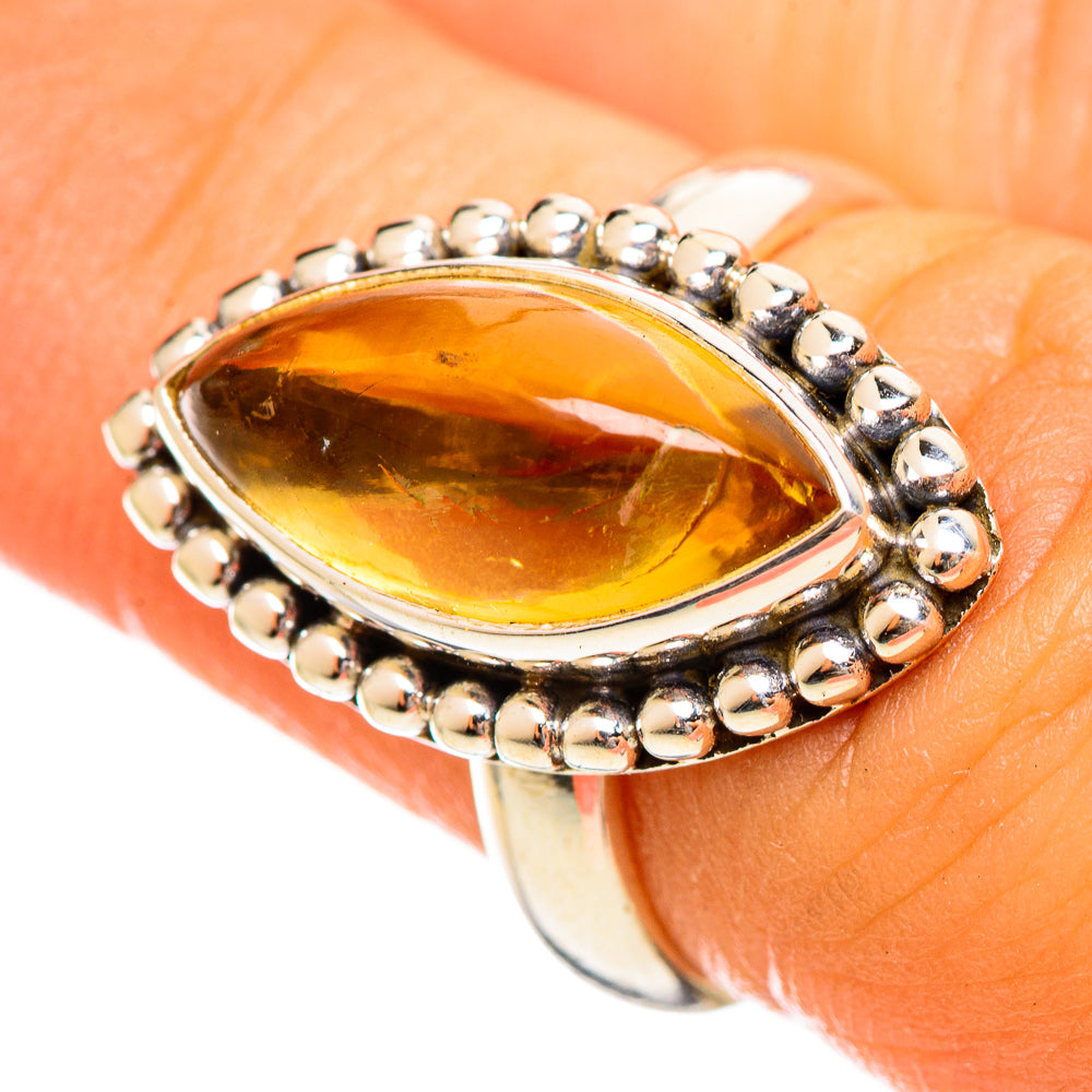 Citrine Sugarloaf Rings handcrafted by Anasilvercos - RING114595