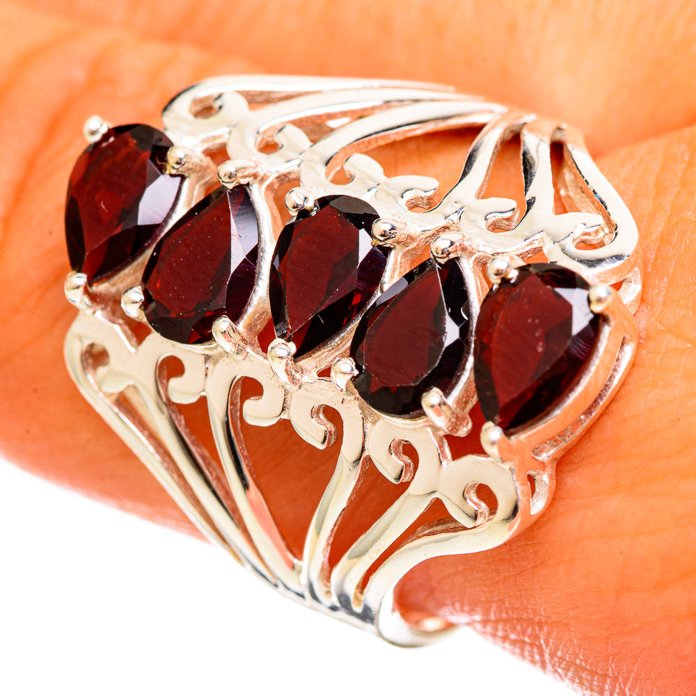 Garnet Rings handcrafted by Anasilvercos - RING114598