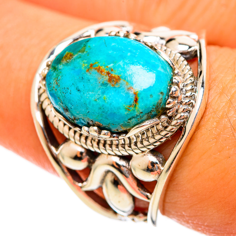 Chrysocolla Rings handcrafted by Anasilvercos - RING114606