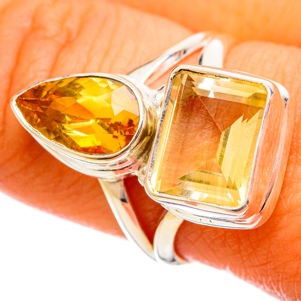Citrine Sugarloaf Rings handcrafted by Anasilvercos - RING114613