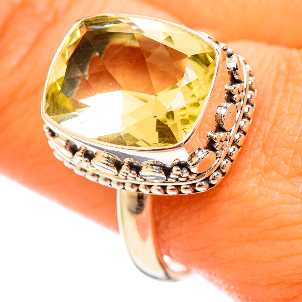 Lemon Quartz Rings handcrafted by Anasilvercos - RING114621