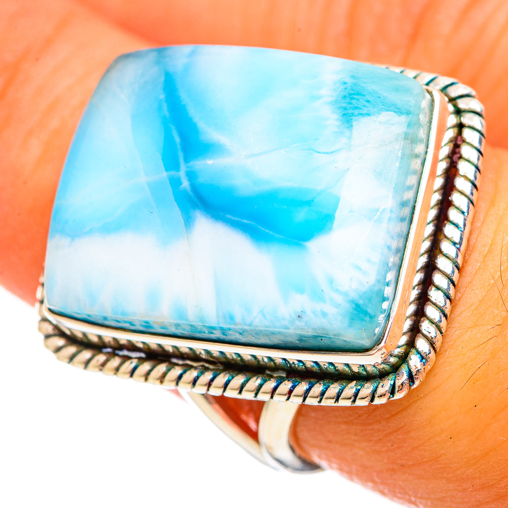 Larimar Rings handcrafted by Anasilvercos - RING114655