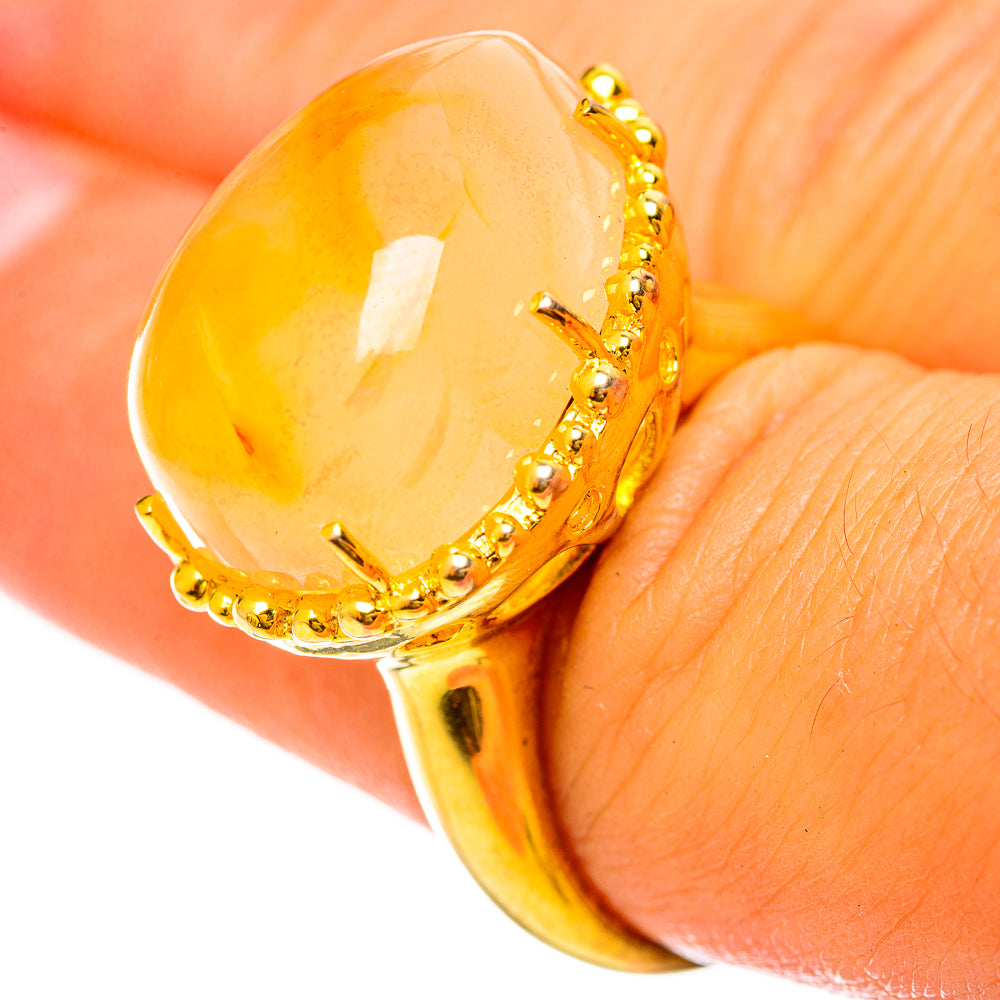 Citrine Sugarloaf Rings handcrafted by Anasilvercos - RING114662