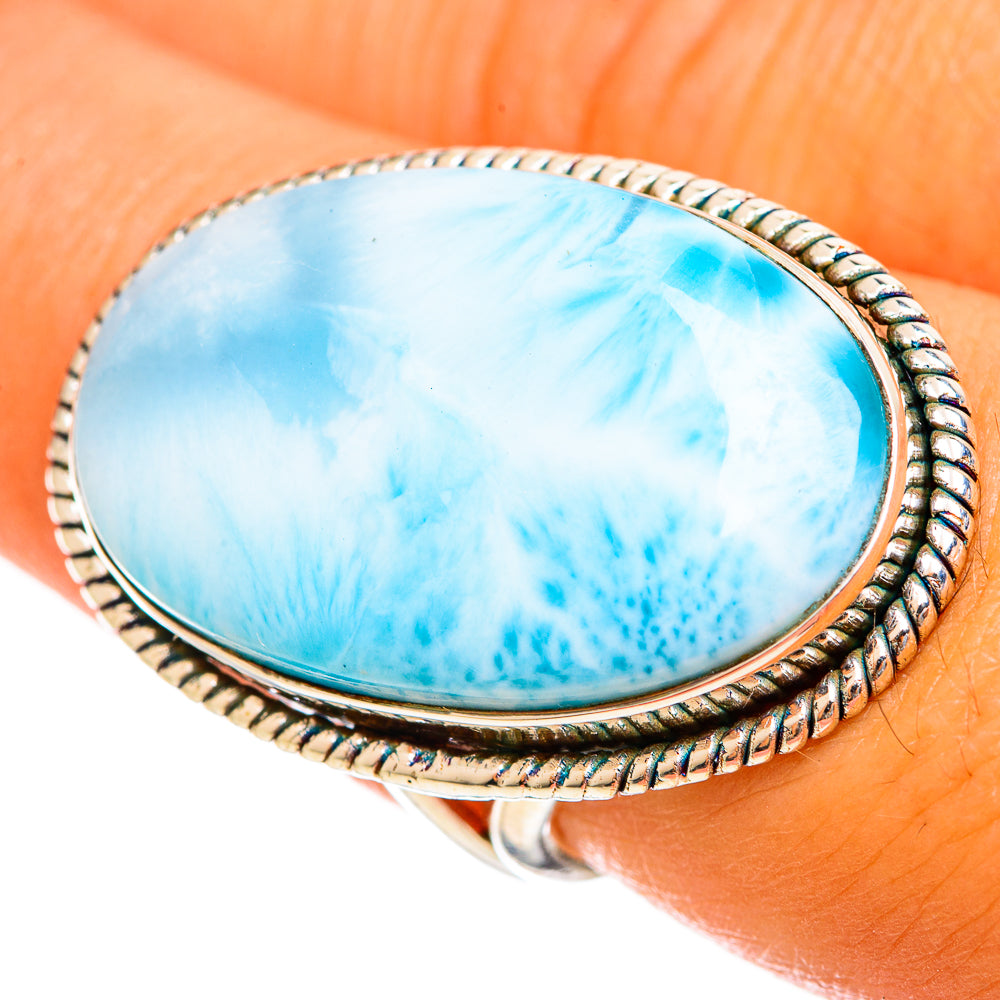 Larimar Rings handcrafted by Anasilvercos - RING114669