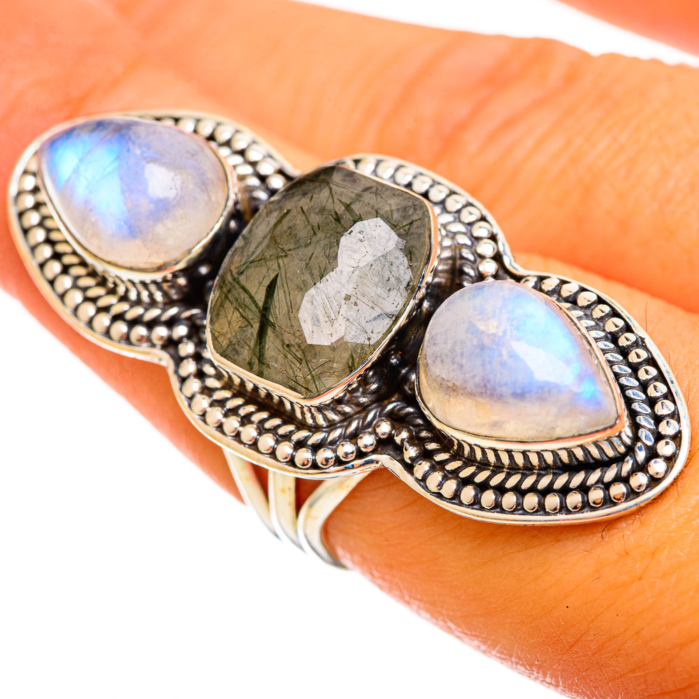 Tourmalinated Quartz Rings handcrafted by Anasilvercos - RING114673