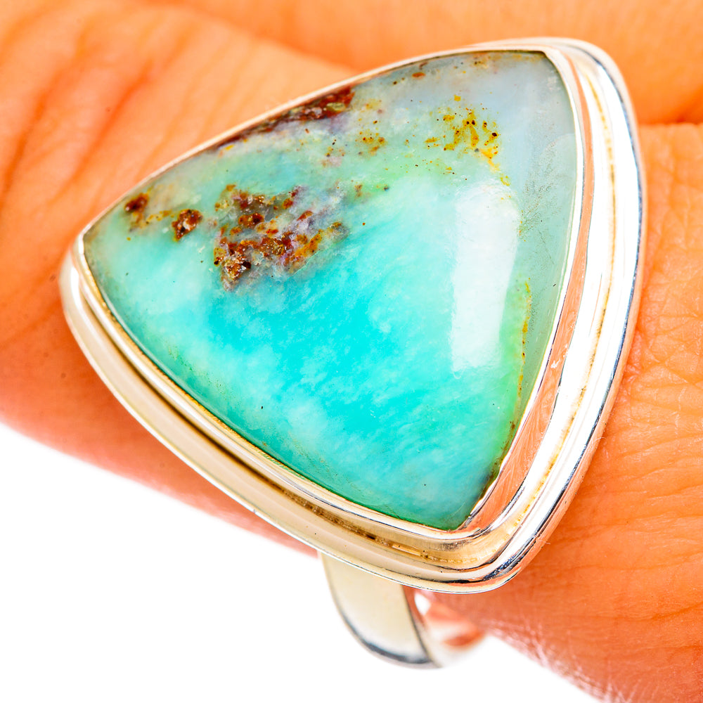 Peruvian Opal Rings handcrafted by Anasilvercos - RING114678
