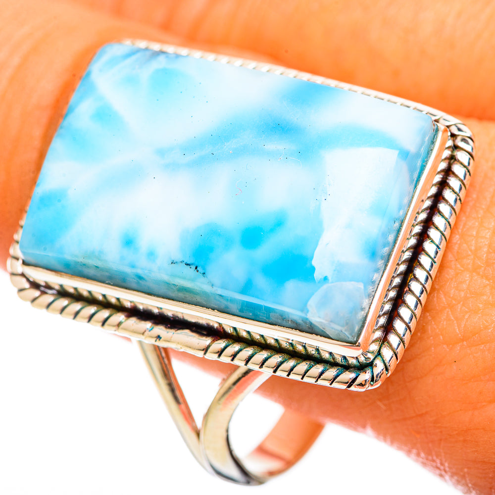 Larimar Rings handcrafted by Anasilvercos - RING114679