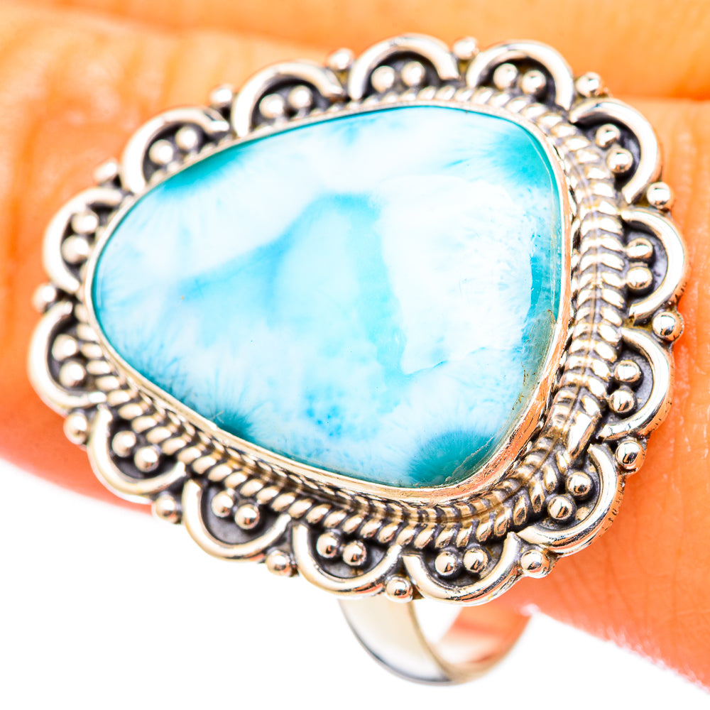 Larimar Rings handcrafted by Anasilvercos - RING114696