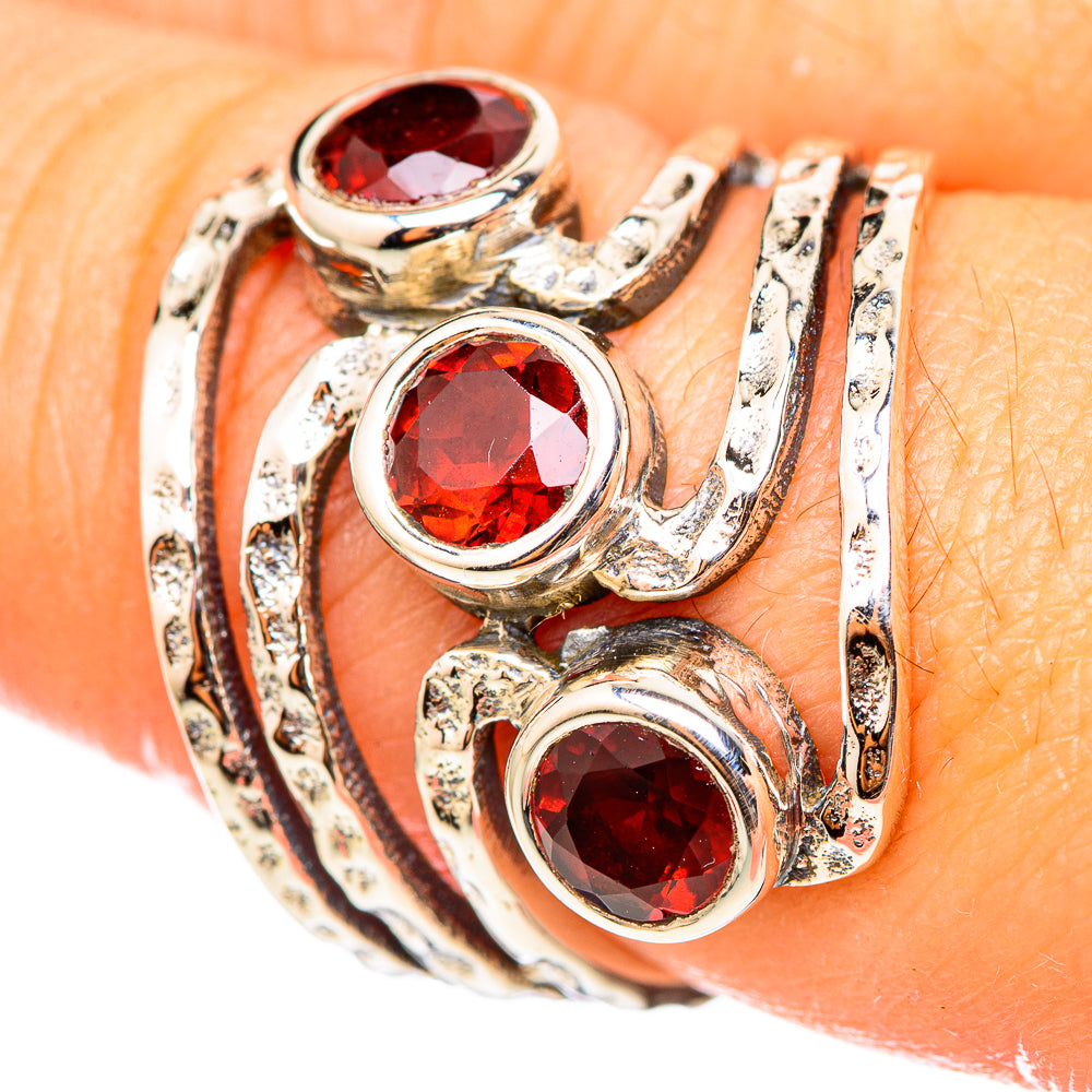 Garnet Rings handcrafted by Anasilvercos - RING114709