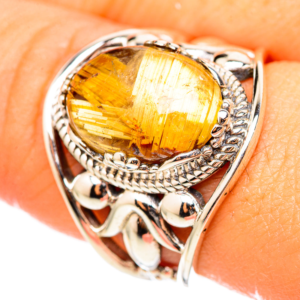 Rutilated Quartz Rings handcrafted by Anasilvercos - RING114714