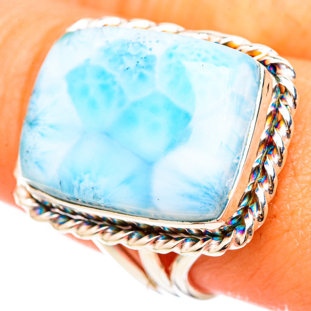 Larimar Rings handcrafted by Anasilvercos - RING114721